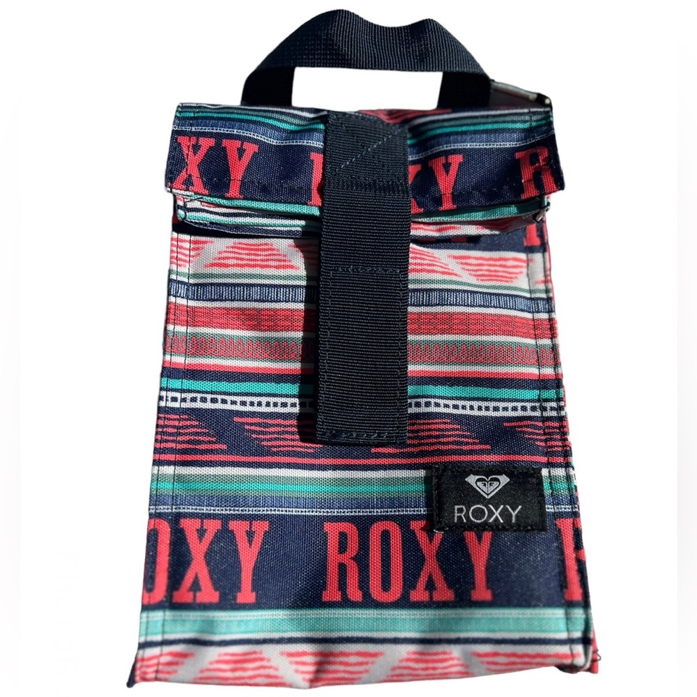 Roxy Lunch Hour Reusable Lunch Bag in Aztec print, Insulated inner